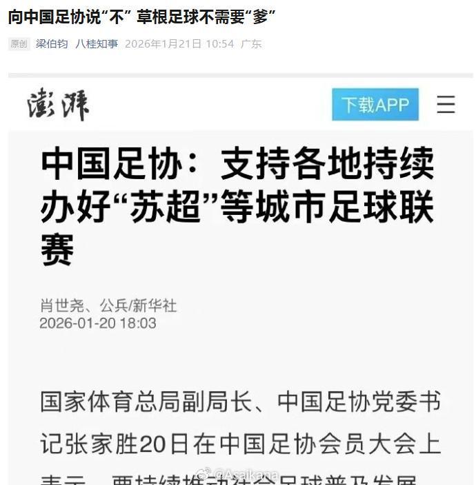 天博电竞-自媒体炒作草根足球与足协对立被官媒转发，朱艺怒批：内容错乱，曲解政策